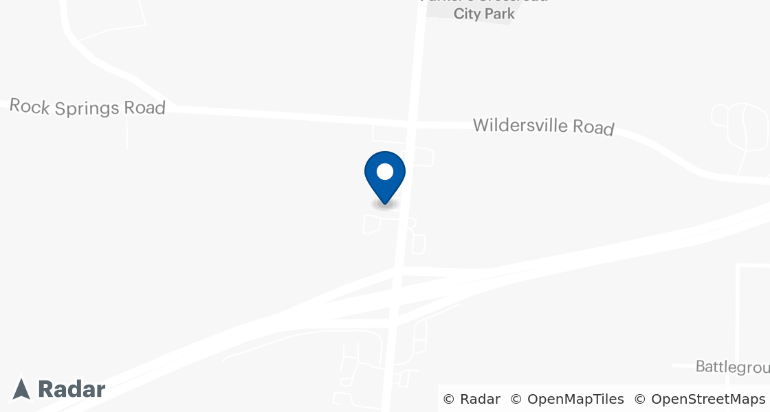 Map of Dairy Queen Location:: 21335 Highway 22 N, Wildersville, TN, 38388-7350